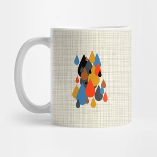 Mid Century Modern Rain Drops on Your Head Bkgrnd Mug